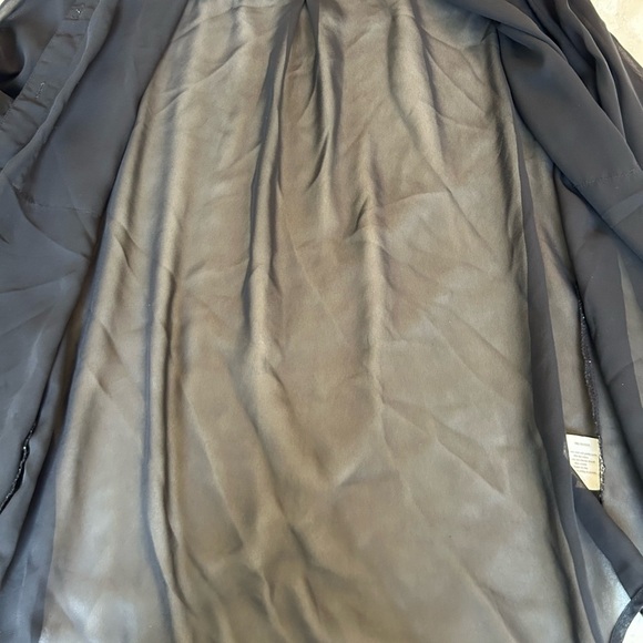 Black Button-Up Sheer Blouse - Picture 3 of 3